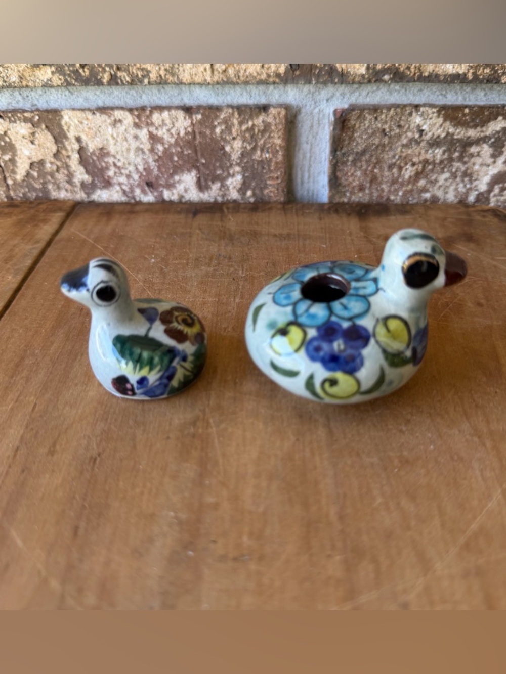 Mini Tonala Birds One Signed Bundle of Two Size 1.5” To 2.5” Sweet!
